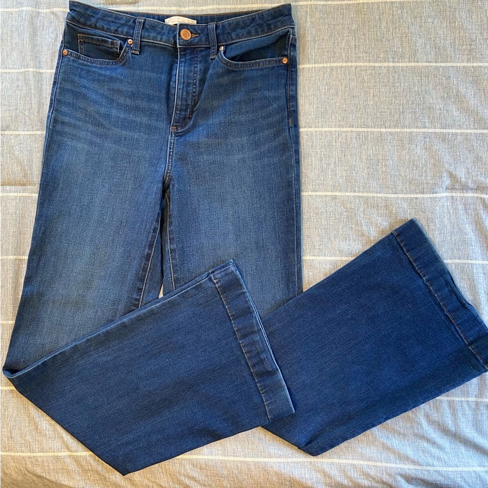 LC Lauren Conrad Blue Flare Wide Leg Jeans